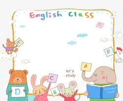 卡通小动物英语教学素材