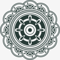 瑶族花纹黑色花纹图案图标高清图片