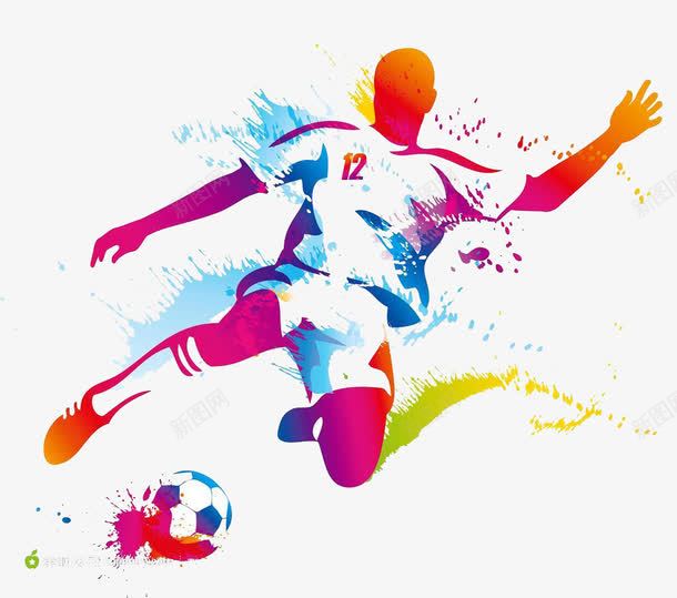 青春图案png免抠素材_88icon https://88icon.com 世界杯 彩色 足球 青春 飞人