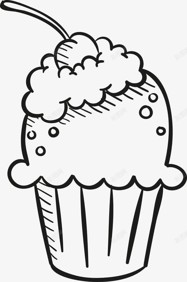 樱桃小蛋糕png免抠素材_88icon https://88icon.com 图案 手绘 插图 樱桃 甜品 甜点 纸杯蛋糕 蛋糕简笔画