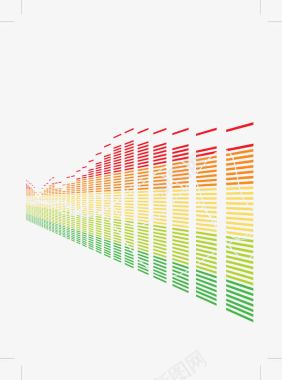 彩色运动员彩色的音频波动图标图标