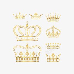 高质量边框金色质感王冠图标高清图片
