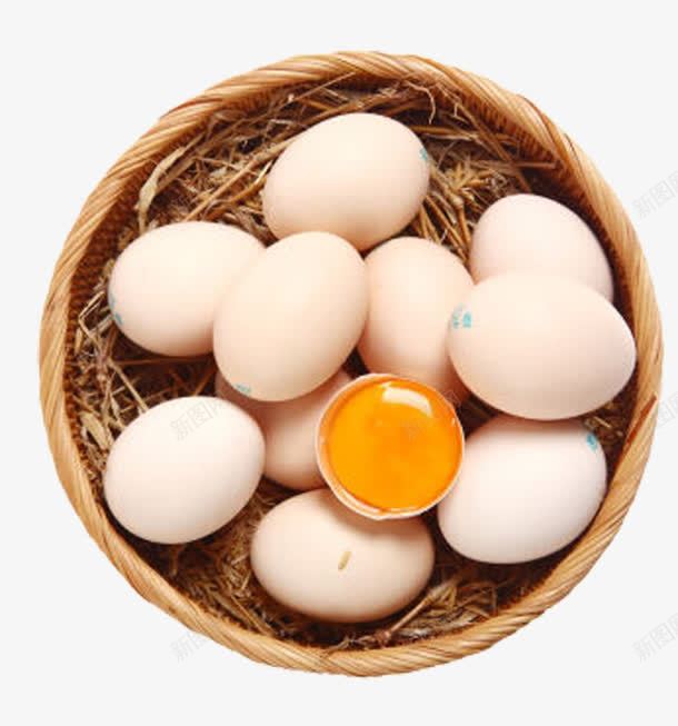 鸡蛋与篮子png免抠素材_88icon https://88icon.com 产品食物 生鲜 篮子里的鸡蛋 食物 鸡蛋