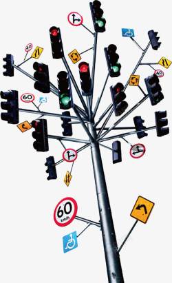 道路指引红绿灯图标高清图片