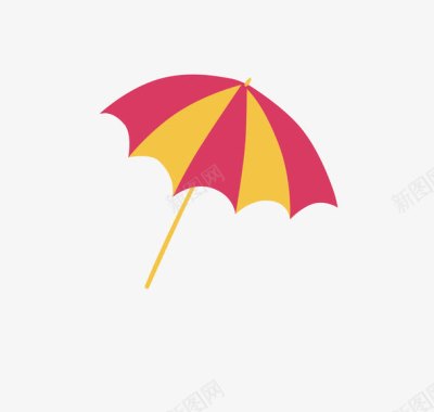 旅游卡通沙滩伞图标图标