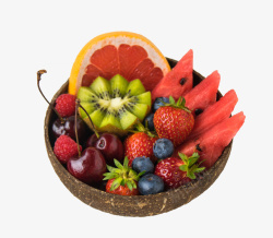 免抠新鲜水果盘实物新鲜美味水果盘高清图片