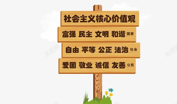 社会主义核心价值观png免抠素材_88icon https://88icon.com 公正 公民 国家 富强 木质展板 核心 民主 法治 社会 社会主义 社会主义核心价值观矢量图