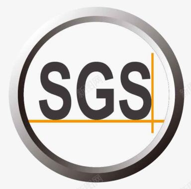 简约圆形金属质感SGS认证图标图标