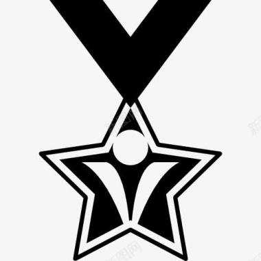 奖品创意金牌星勋章挂带图标图标