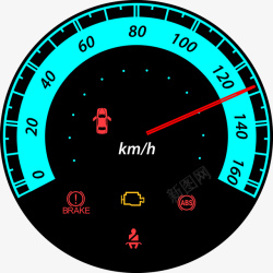 速度里程表蓝色速度表盘图高清图片