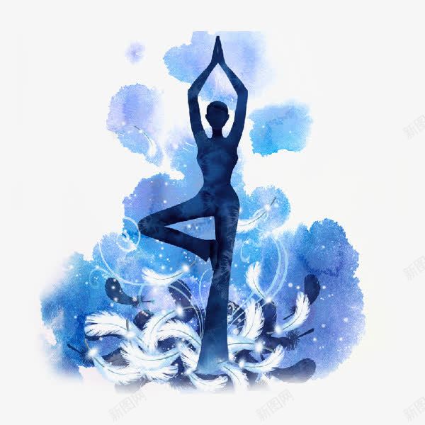 瑜伽海报png免抠素材_88icon https://88icon.com 水彩 瑜伽减肥 瑜伽培训 瑜伽教学