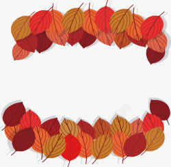 美丽的红色秋叶矢量图素材