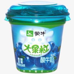 蓝莓味奶茶大果粒蒙牛酸奶包装高清图片