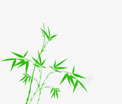 绿色竹子竹叶边框图素材
