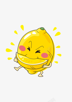 柠檬水果卡通图案素材