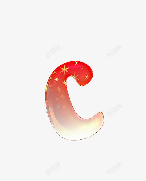 渐变红旗字母cpng免抠素材_88icon https://88icon.com 创意数字 国庆 渐变红旗字母数字