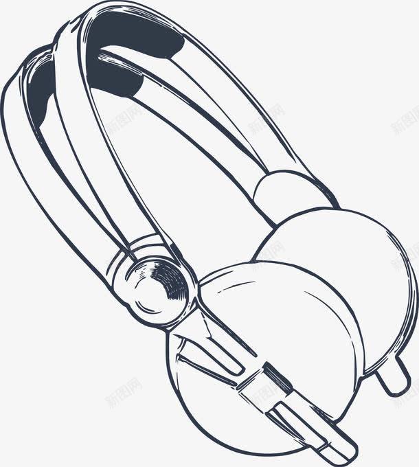 无线头戴耳机png免抠素材_88icon https://88icon.com 听力 声音 头戴式耳机 孤立 绘制 耳机