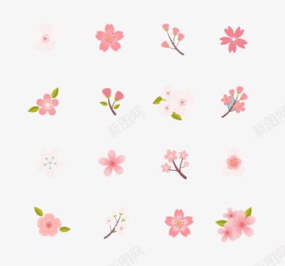 淡淡樱花美丽樱花图标图标
