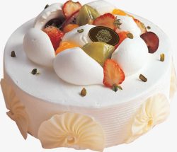 可口的蛋糕圆形可口水果蛋糕母亲节高清图片