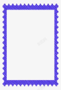 紫色婚纱模板邮票形相框高清图片