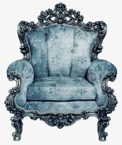 浅蓝色欧式家具沙发素材