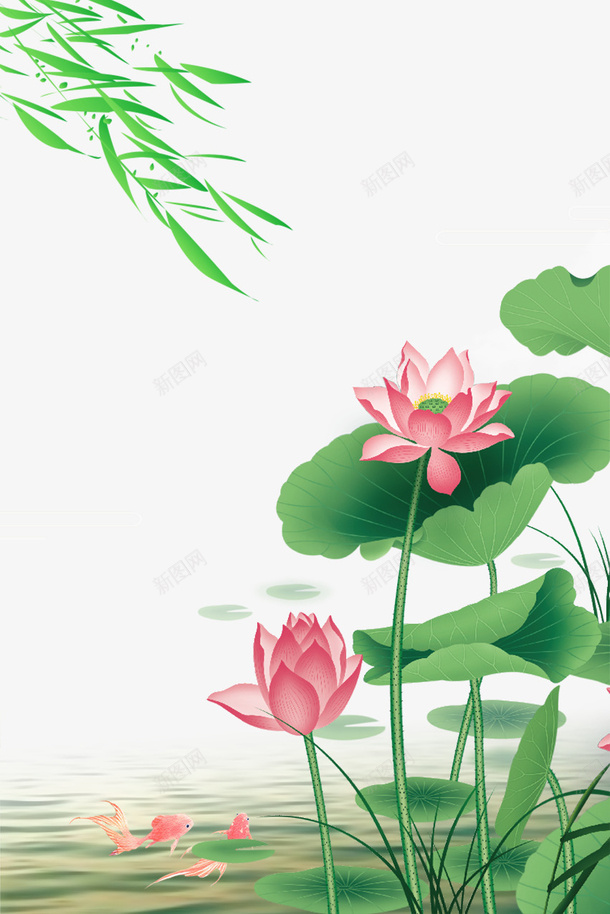 24节气之处暑荷塘清新主题边框psd免抠素材_88icon https://88icon.com 24节气 唯美 处暑 清新 荷叶 荷花 边框