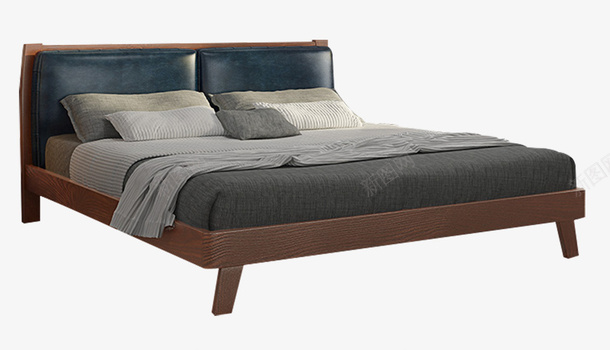 实木床北欧宜家家具png免抠素材_88icon https://88icon.com 主卧 北欧 双人床 宜家家具 实木床 欧式主卧 简约现代 高档