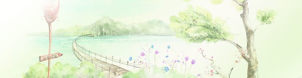 手绘浪漫风景淘宝海报背景jpg设计背景_88icon https://88icon.com banner 家居 淘宝素材 淘宝背景 童装 背景 酒