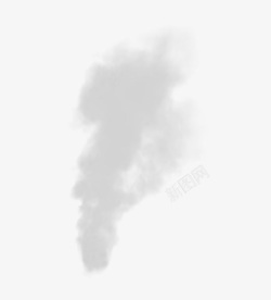 油烟灰色的创意烟雾笔刷高清图片