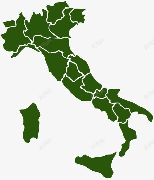 意大利地图png免抠素材_88icon https://88icon.com 意大利地图 意大利城市地图 意大利旅游地图 纯色 绿色