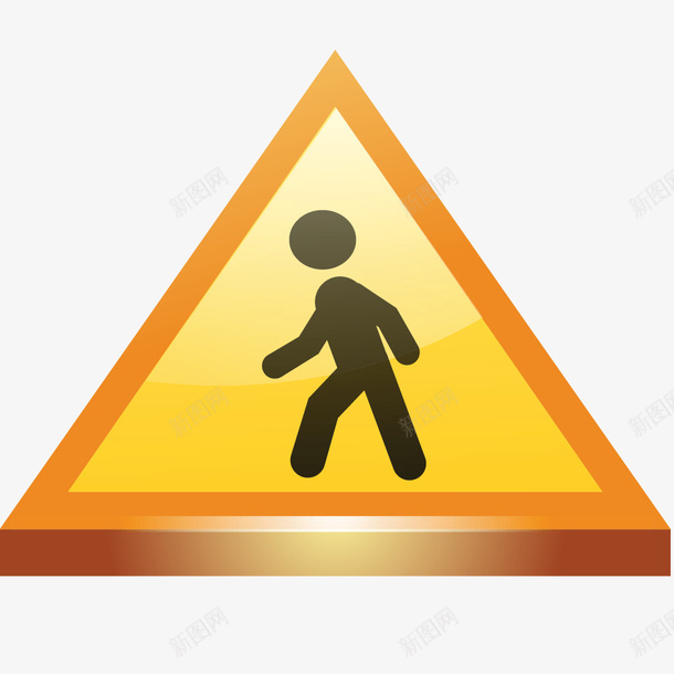 手绘注意行人交通标志png免抠素材_88icon https://88icon.com 交通文明 交通标志 卡通行人 注意行人 礼让行人 行人