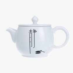 白瓷茶壶羊脂白釉功夫茶壶高清图片
