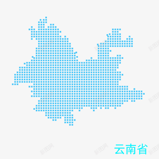 云南省地图psd免抠素材_88icon https://88icon.com png图形 云南省 地图 点状 蓝色 装饰