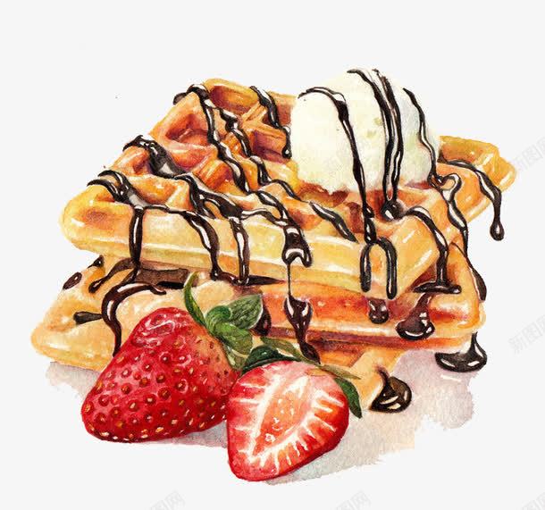 华夫饼上的冰淇淋png免抠素材_88icon https://88icon.com waffle 冰淇淋 华夫饼 水果 美味 草莓 食物