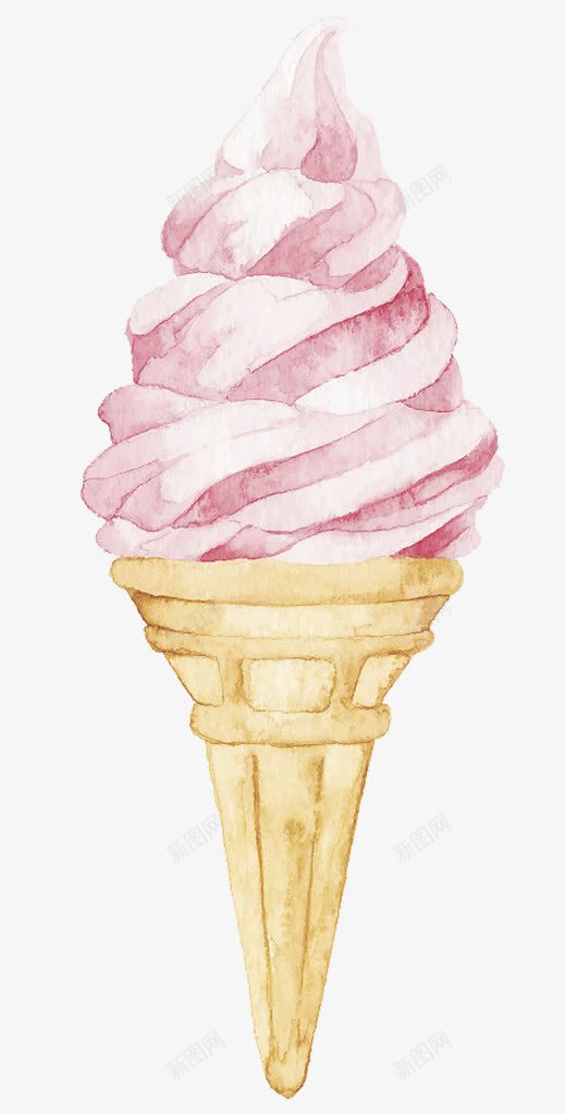 酸奶冰淇淋png免抠素材_88icon https://88icon.com 冰爽夏天 冰爽节 手绘冷饮 手绘酸奶 牛奶味 甜筒