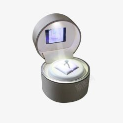创意LED求婚戒指盒钻戒盒高清图片