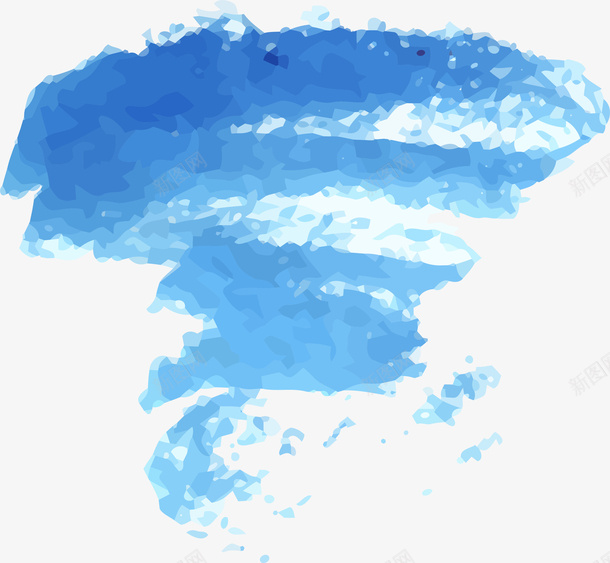 手绘蓝色龙卷风涂鸦png免抠素材_88icon https://88icon.com 创意涂鸦 手绘龙卷风 抽象 水彩 渐变 蓝色龙卷风