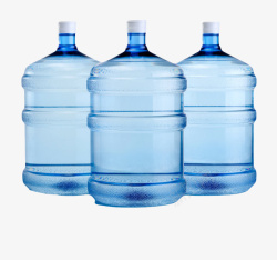 水塑料瓶透明解渴大桶排列整齐的塑料瓶饮高清图片