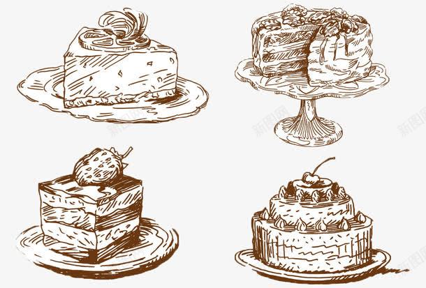 卡通手绘碟子里的蛋糕png免抠素材_88icon https://88icon.com 卡通手绘 碟子 美食 蛋糕