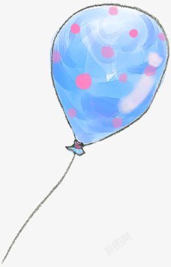 卡通涂鸦颜色蓝色气球素材