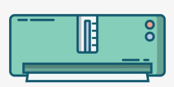 旧家电扁平风格浅蓝色空调矢量图高清图片