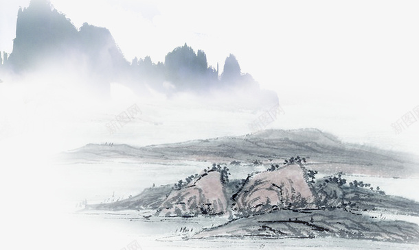 古典精美山水墨画psd免抠素材_88icon https://88icon.com 免抠 古典 古风 山水 山水墨图 水墨 水墨画 精美 绘画