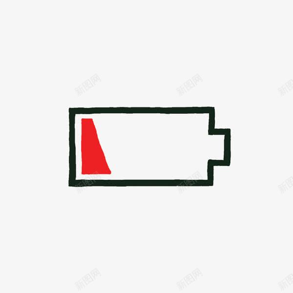 电量指示png免抠素材_88icon https://88icon.com 手机电量 手绘 电量不足 电量显示 电量百分比 简约电量 红色电量