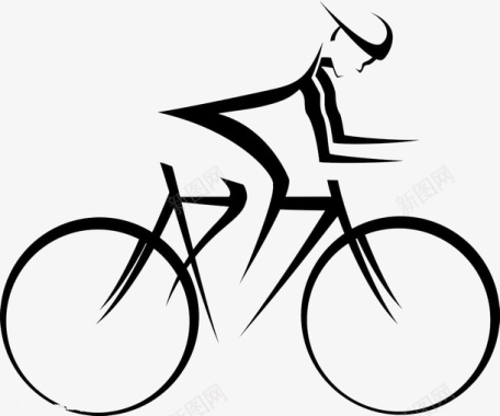 儿童便捷自行车自行车简笔画图标图标