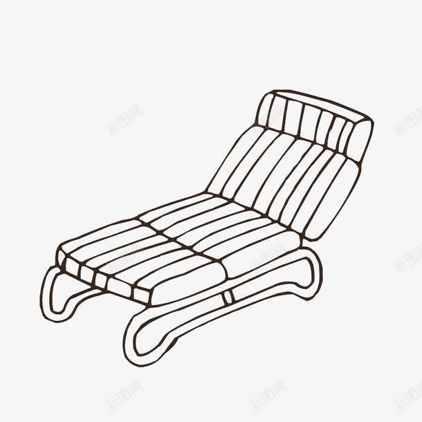 舒适沙发手绘图png免抠素材_88icon https://88icon.com 家居简笔画 沙发躺椅 舒服 舒适沙发手绘图