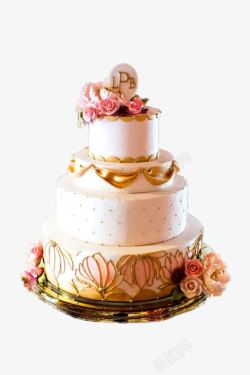 翻糖蛋糕玫瑰花朵蛋糕高清图片