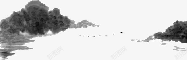 中国水墨画png免抠素材_88icon https://88icon.com 中国风 山水画 水墨画