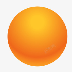 立体圆球球创意黄色质感球体高清图片
