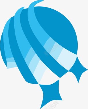 蓝色圆形地球科技代码logo图标图标