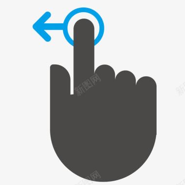 像手和手势点击向左滑动手势icon图标图标